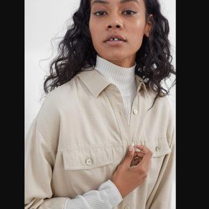 & Other Stories Twill Patch Pocket Lyocell Shirt Size 2